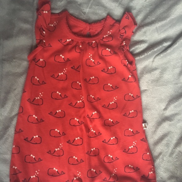 GAP Other - Baby Gap red whale romper with snap closure 6-9M